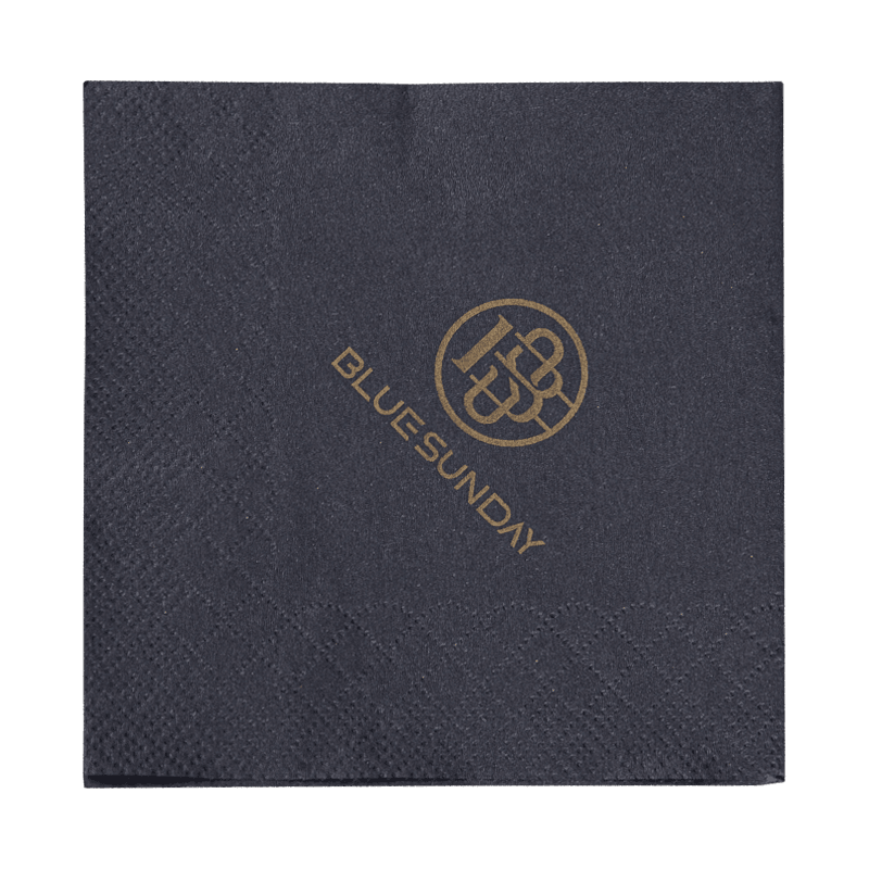 23x23 Nigrum charta napkins cum auro excudendi sj4201