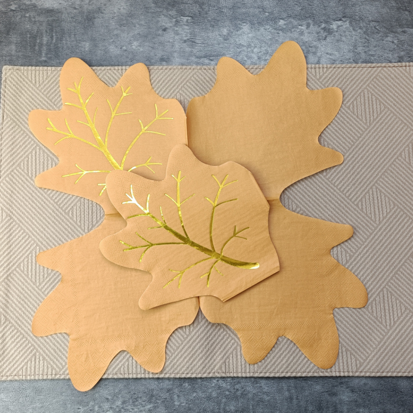 Autumn Maple Leaf Disposable Napkins for Thanksgiving, Fall Harvest Parties & Weddings Autumn Maple Leaf Disposable Napkins for Thanksgiving, Fall Harvest Parties & Weddings