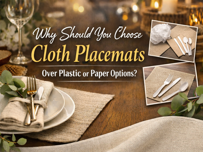 Cur Cloth Placemats Elige super Optiones Plastic vel Paper?